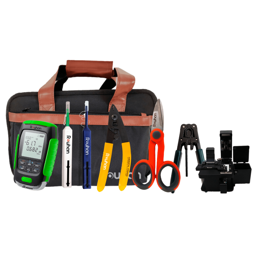 Kit de Instalación y Terminación FTTH es ideal para los técnicos de campo y técnicos instaladores, ideal para las Redes de Fibra Óptica, FTHH y GPON | Herramientas esenciales para instalar fibra óptica en hogares.