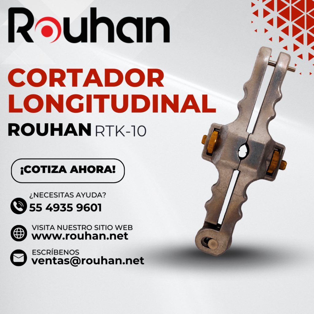 Pelador de Cable Drop, ROUHAN, RTK-10,  Infografía del cortado Longitudinal